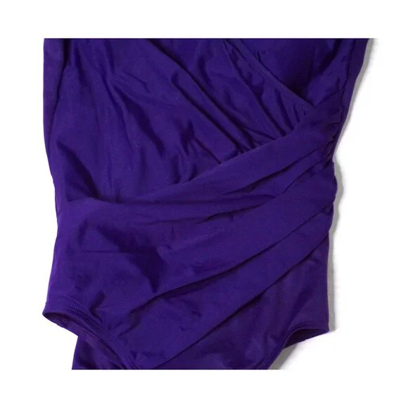 🆕 MIRACLESUIT Oceanus Slimming One Piece Swimsuit 12 Purple - Picture 9 of 11